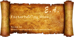 Eszterházy Alex névjegykártya